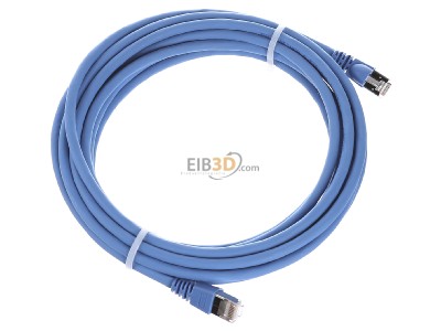 Ansicht oben links Telegrtner L00003A0058 Patchkabel S/FTP 6A bl 5,0m 