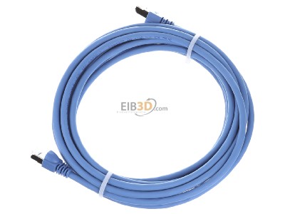 Ansicht oben rechts Telegrtner L00003A0058 Patchkabel S/FTP 6A bl 5,0m 