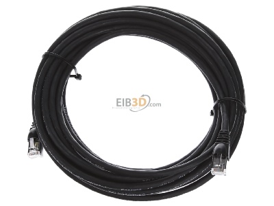 Ansicht oben vorne Telegrtner L00004A0060 Patchkabel S/FTP 6A sw 7,5m 1x180Grd 