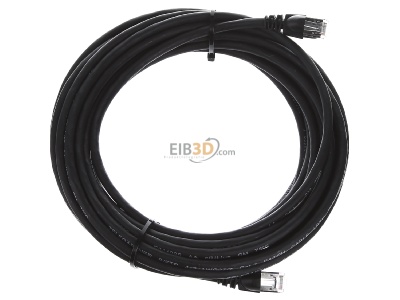 Ansicht oben links Telegrtner L00004A0060 Patchkabel S/FTP 6A sw 7,5m 1x180Grd 