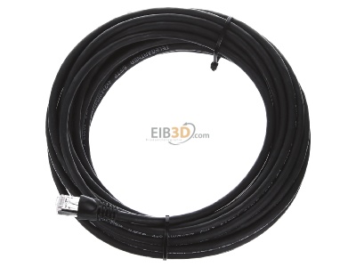 Ansicht oben rechts Telegrtner L00004A0060 Patchkabel S/FTP 6A sw 7,5m 1x180Grd 