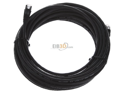 Ansicht oben hinten Telegrtner L00004A0060 Patchkabel S/FTP 6A sw 7,5m 1x180Grd 