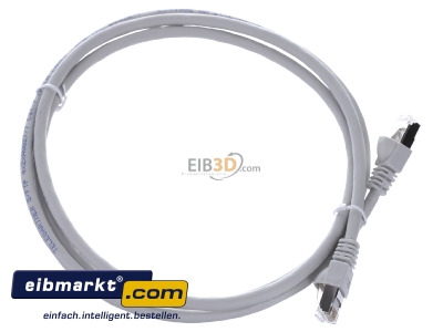 Ansicht oben links Telegrtner L00001A0090 Patchkabel S/FTP 6A gr 1,5m 1x180Grd 