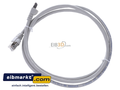 Ansicht oben rechts Telegrtner L00001A0090 Patchkabel S/FTP 6A gr 1,5m 1x180Grd 