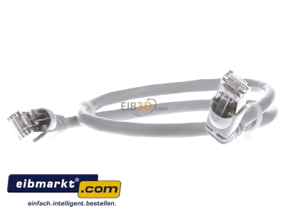 Frontansicht Telegrtner L00000A0189 Patchkabel S/FTP 6A gr 0,5m 1x90Grd 