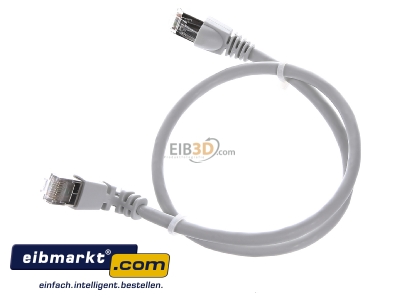 Ansicht oben rechts Telegrtner L00000A0189 Patchkabel S/FTP 6A gr 0,5m 1x90Grd 