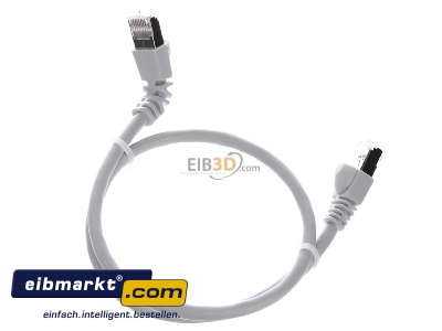 Ansicht oben hinten Telegrtner L00000A0189 Patchkabel S/FTP 6A gr 0,5m 1x90Grd 