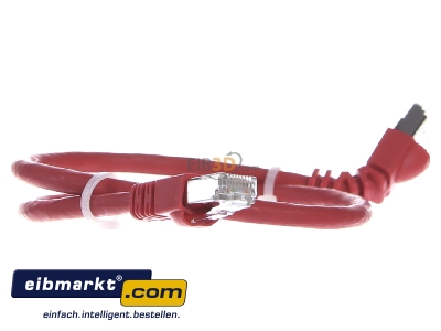 Ansicht links Telegrtner L00000A0195 Patchkabel S/FTP 6A rt 0,5m 1x90Grd 