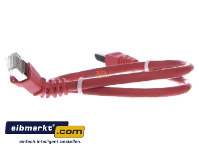 Ansicht rechts Telegrtner L00000A0195 Patchkabel S/FTP 6A rt 0,5m 1x90Grd 