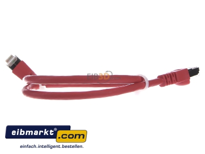 Ansicht hinten Telegrtner L00000A0195 Patchkabel S/FTP 6A rt 0,5m 1x90Grd 