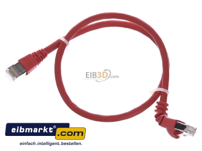 Ansicht oben vorne Telegrtner L00000A0195 Patchkabel S/FTP 6A rt 0,5m 1x90Grd 