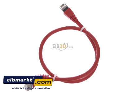Ansicht oben rechts Telegrtner L00000A0195 Patchkabel S/FTP 6A rt 0,5m 1x90Grd 