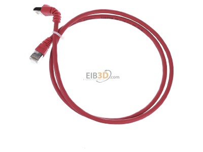 Ansicht oben rechts Telegrtner L00000A0196 Patchkabel S/FTP 6A rt 1,0m 1x90Grd 