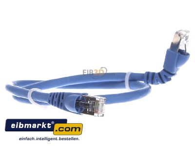 Ansicht links Telegrtner L00000A0197 Patchkabel S/FTP 6A bl 0,5m 1x90Grd 