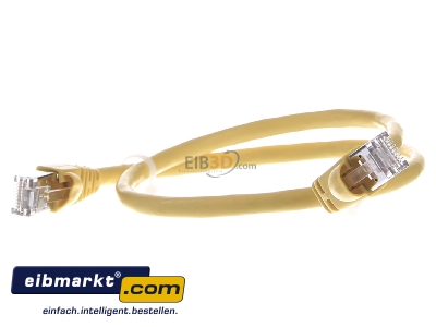 Frontansicht Telegrtner L00000A0199 Patchkabel S/FTP 6A gb 0,5m 1x90Grd 