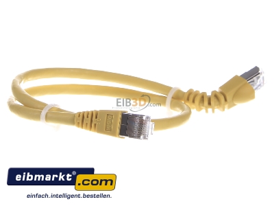 Ansicht links Telegrtner L00000A0199 Patchkabel S/FTP 6A gb 0,5m 1x90Grd 