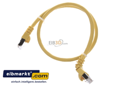 Ansicht oben vorne Telegrtner L00000A0199 Patchkabel S/FTP 6A gb 0,5m 1x90Grd 