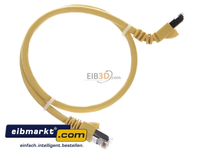 Ansicht oben links Telegrtner L00000A0199 Patchkabel S/FTP 6A gb 0,5m 1x90Grd 