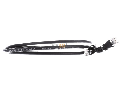 Ansicht links Telegrtner L00000A0202 Patchkabel S/FTP 6A sw 1,0m 1x90Grd 
