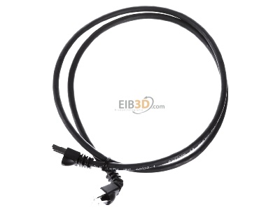 Ansicht oben vorne Telegrtner L00000A0202 Patchkabel S/FTP 6A sw 1,0m 1x90Grd 
