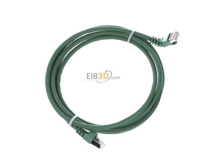 Ansicht oben links Telegrtner L00001A0156 Patchkabel S/FTP 6A gn 2,0m 1x90 