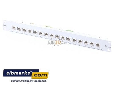 Ansicht oben vorne Telegrtner J02022A0050 PatchPanel MPP16-HS Cat.6A RAL7035 