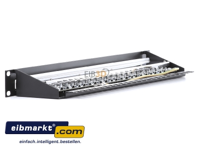 Ansicht rechts Telegrtner J02023S0050 PatchPanel MPP24-HS Cat.6A RAL 9005 sw 