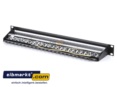 Ansicht oben hinten Telegrtner J02023S0050 PatchPanel MPP24-HS Cat.6A RAL 9005 sw 