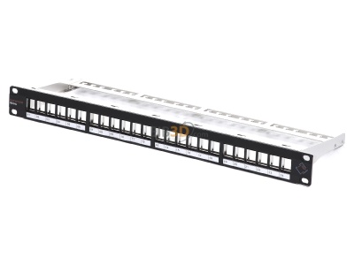 Ansicht oben vorne Dtwyler 418019 PatchPanel KS 19Zoll leer f.24Module swRAL9005 