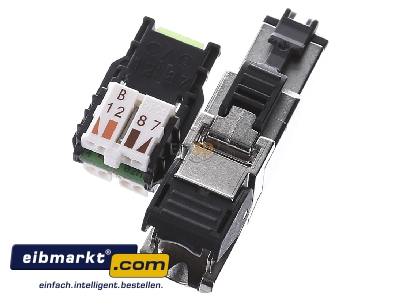 Ansicht oben hinten Telegrtner J00026A2001 Stecker Cat.6A AWG22-27 MFP8 T568B feldkonf. 