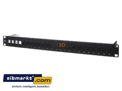 Front view Metz Connect 130920-BK-E Patch panel copper
