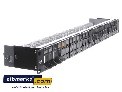 Ansicht links Metz Connect 130920-BK-E Modultrger 24 Port sw 1HE 482,6mm(19