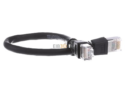 View on the left Telegrtner L00000A0235 RJ45 8(8) Patch cord 6A (IEC) 0,25m 
