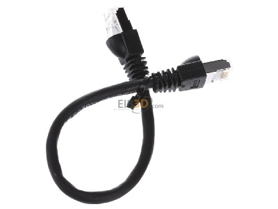 Top rear view Telegrtner L00000A0235 RJ45 8(8) Patch cord 6A (IEC) 0,25m 
