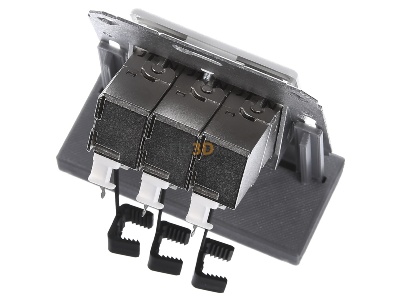 Top rear view Metz TN C6Amod-3UPk-270rw RJ45 8(8) Data outlet 6A (IEC) white 
