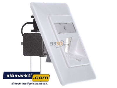 View on the left Metz Connect TN C6Amod-1UP-180rw RJ45 8(8) Data outlet 6A (IEC) white
