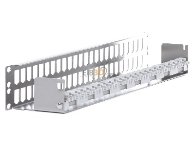 Ansicht rechts Metz TN MPP48-Edst-leer Patchfeld modul 48Port 1,5HE Edstahl leer 