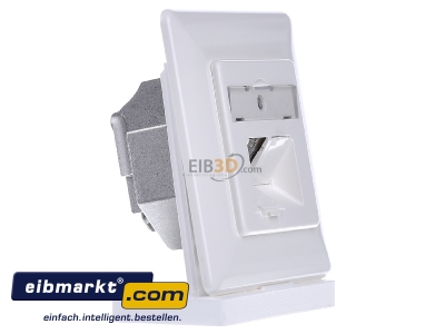 View on the left Metz Connect TN EDATC6A-2UP-rws RJ45 8(8) Data outlet 6A (IEC) white
