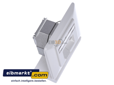 View top left Metz Connect TN EDATC6A-2UP-rws RJ45 8(8) Data outlet 6A (IEC) white
