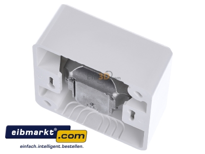 Top rear view Metz Connect E-DAT C6A 1AP rws RJ45 8(8) Data outlet white
