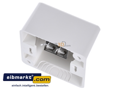 Top rear view Metz Connect TN C6Amod-2AP-180rw RJ45 8(8) Data outlet white - 
