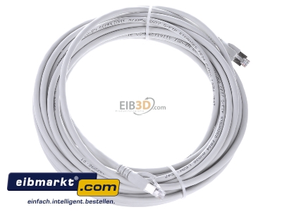 Ansicht oben links CommScope/AMP Netconn 1-1711983-4 Patchkabel Kat.6A S/FTP RJ45/RJ45 grau TN-6000A gr 7,5m