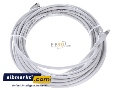 Ansicht oben hinten CommScope/AMP Netconn 1-1711983-4 Patchkabel Kat.6A S/FTP RJ45/RJ45 grau TN-6000A gr 7,5m