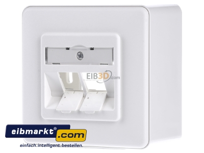 Frontansicht Metz Connect 130B10D20002-E Anschlussdose leer AP 2x rws 43mm 