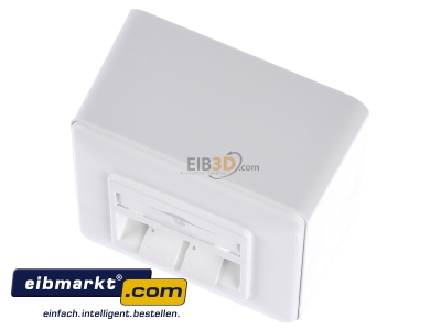 Ansicht oben vorne Metz Connect 130B10D20002-E Anschlussdose leer AP 2x rws 43mm 