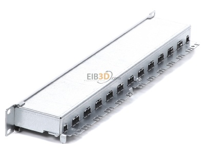 Ansicht oben rechts Dtwyler 417980 Patchpanel CSA24/8 1HE Cat6A-ISO RAL7035 