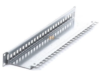 Ansicht oben rechts Rutenbeck PP-UMCat6Aiso24/24/1 UM-Patchpanel 24-Port 