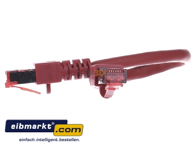 Frontansicht EFB-Elektronik EC6000 0,25m rtS/FTP Patchkabel Cat.6 2xRJ45 mit S/FTP 