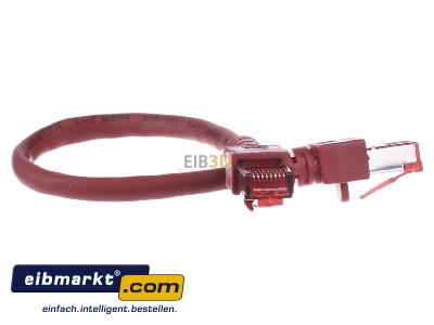 Ansicht links EFB-Elektronik EC6000 0,25m rtS/FTP Patchkabel Cat.6 2xRJ45 mit S/FTP 