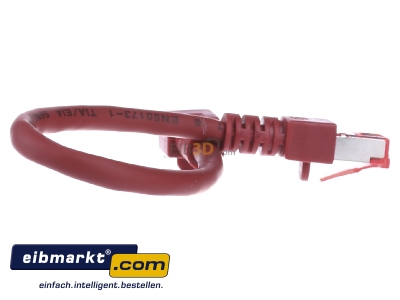 Ansicht hinten EFB-Elektronik EC6000 0,25m rtS/FTP Patchkabel Cat.6 2xRJ45 mit S/FTP 